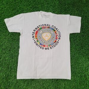 Vintage 1991 Dessert-Storm Shirt M/L 21x27 International Country Flag
